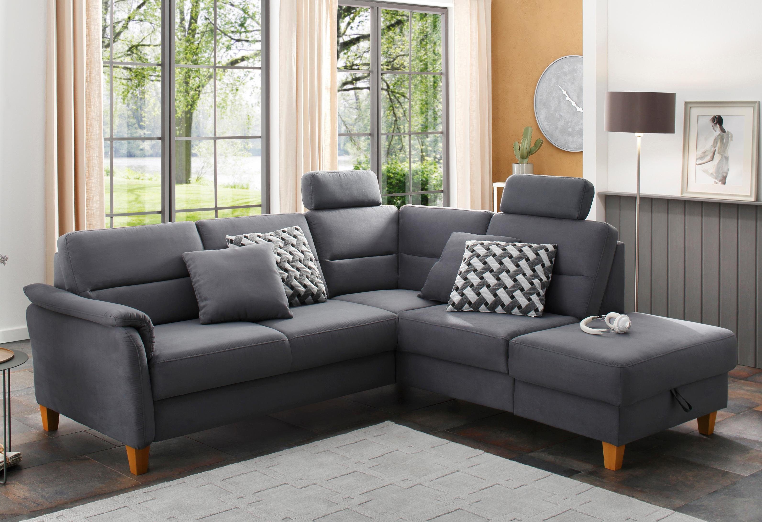 Home affaire Ecksofa Palmera L-Form, Federkern, günstig online kaufen