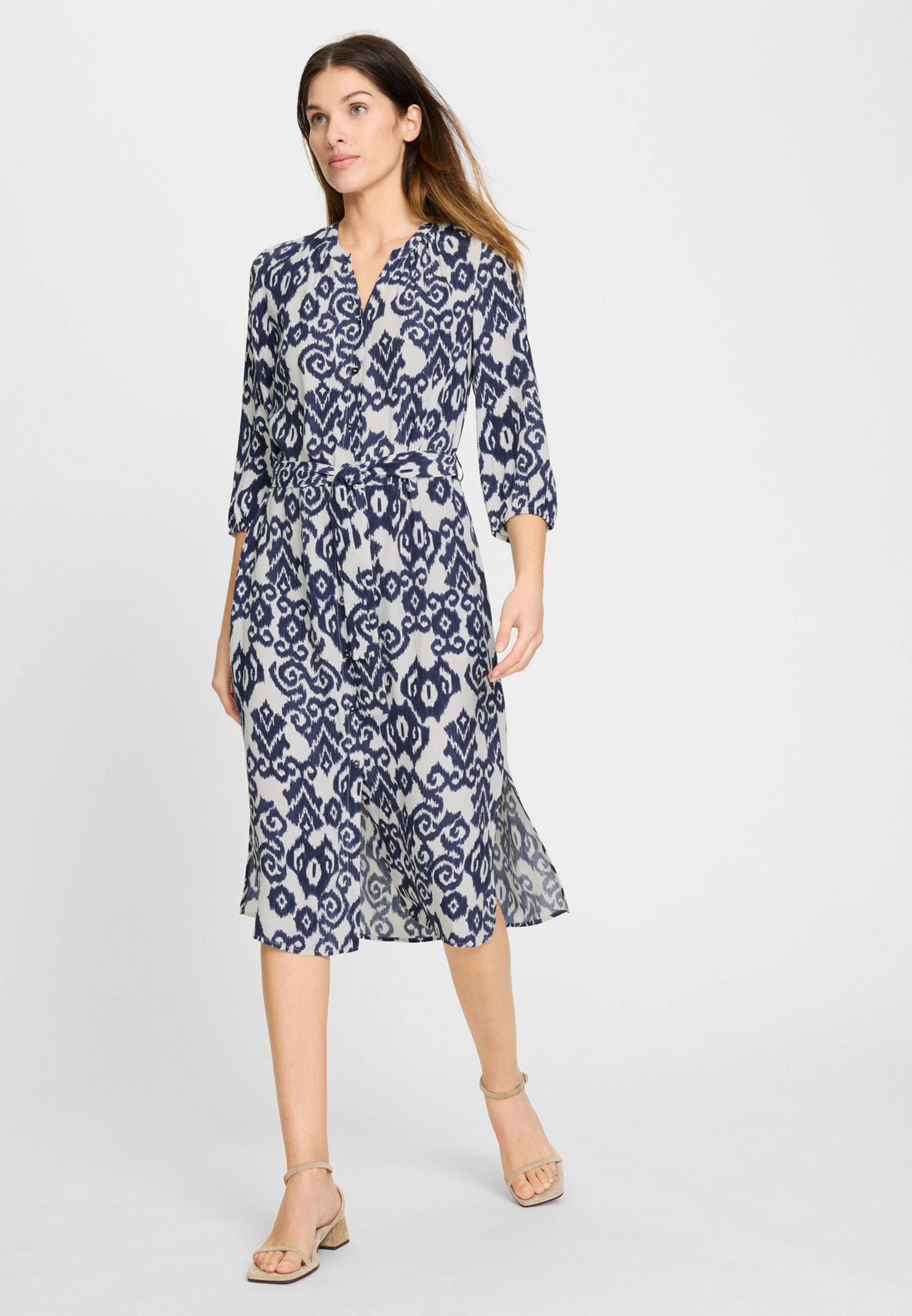 Olsen Midikleid mit Taillengürtel