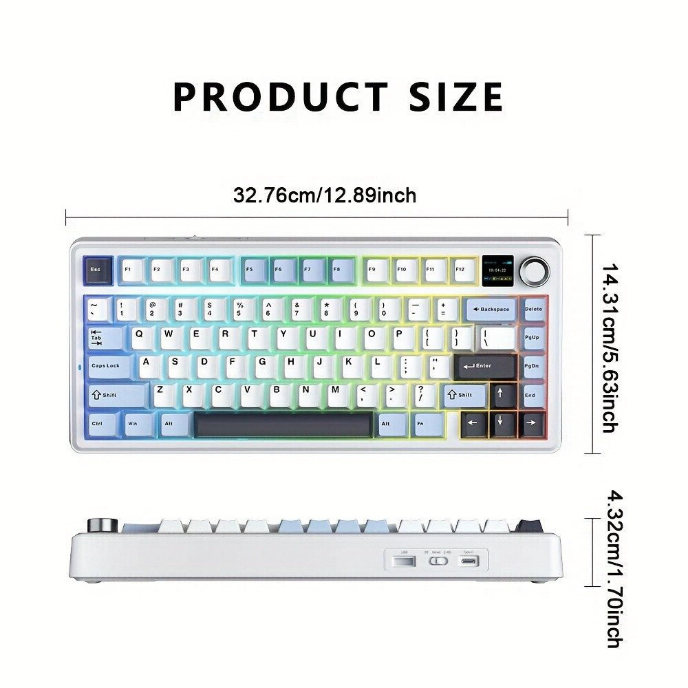 nsihing AULA F75 Max Mechanische Gaming Tastatur, RGB, Hot Swap, Kabellos Gaming-Tastatur
