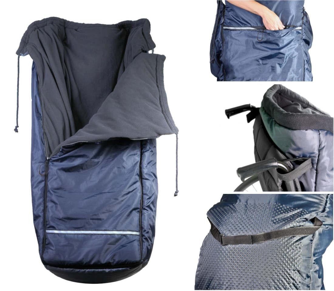 FabaCare Fußsack Thermo-Schlupfsack für Rollstuhl, Rollstuhldecke warm, wetterfest