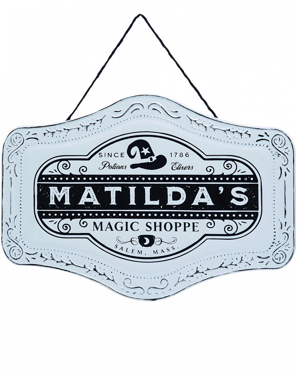 Horror-Shop Hängedekoration Zinn Dekoschild Matilda's Magic Shoppe für Hallowe