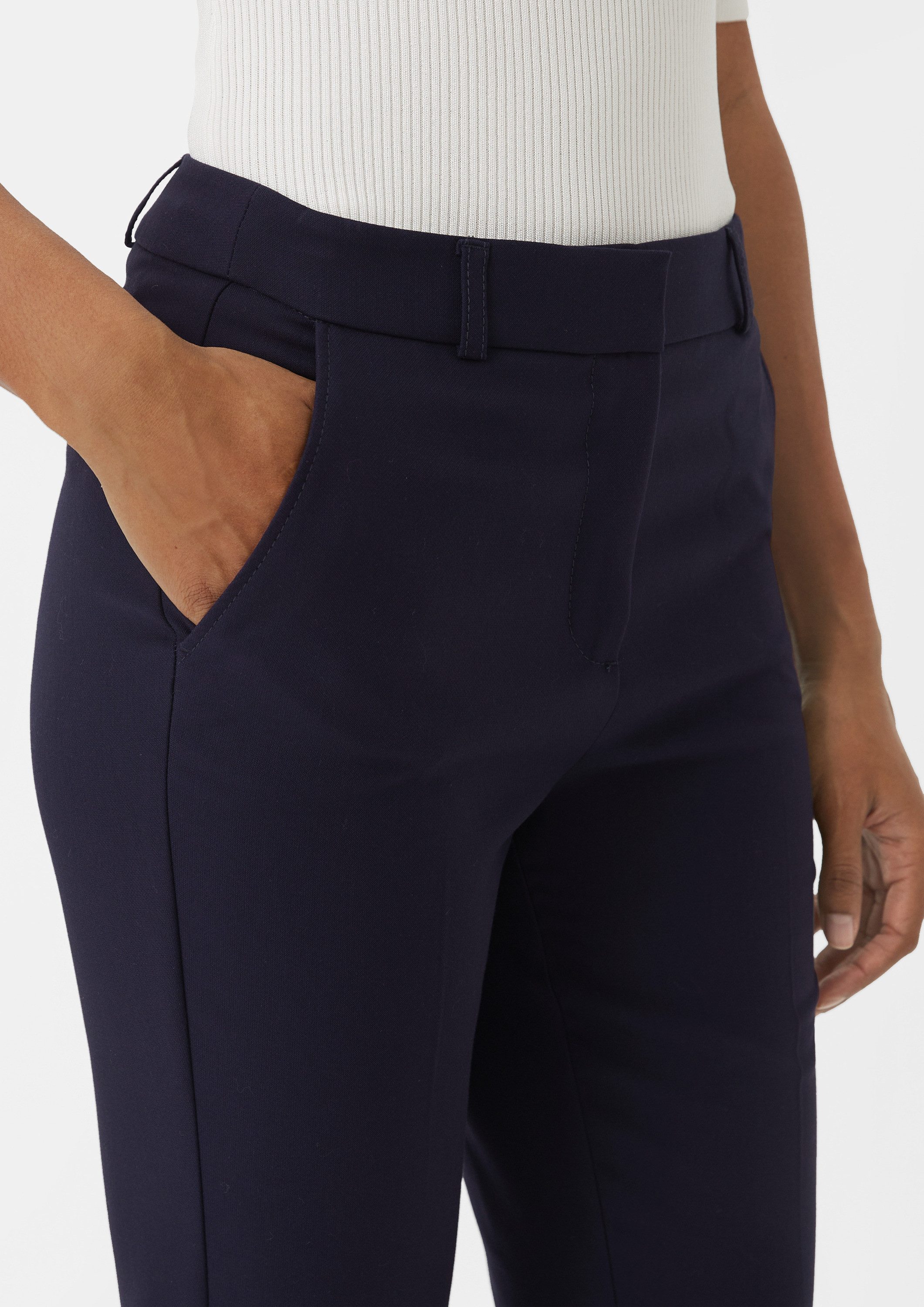 comma 7/8-Hose Hose Regular: Hose mit Bügelfalten