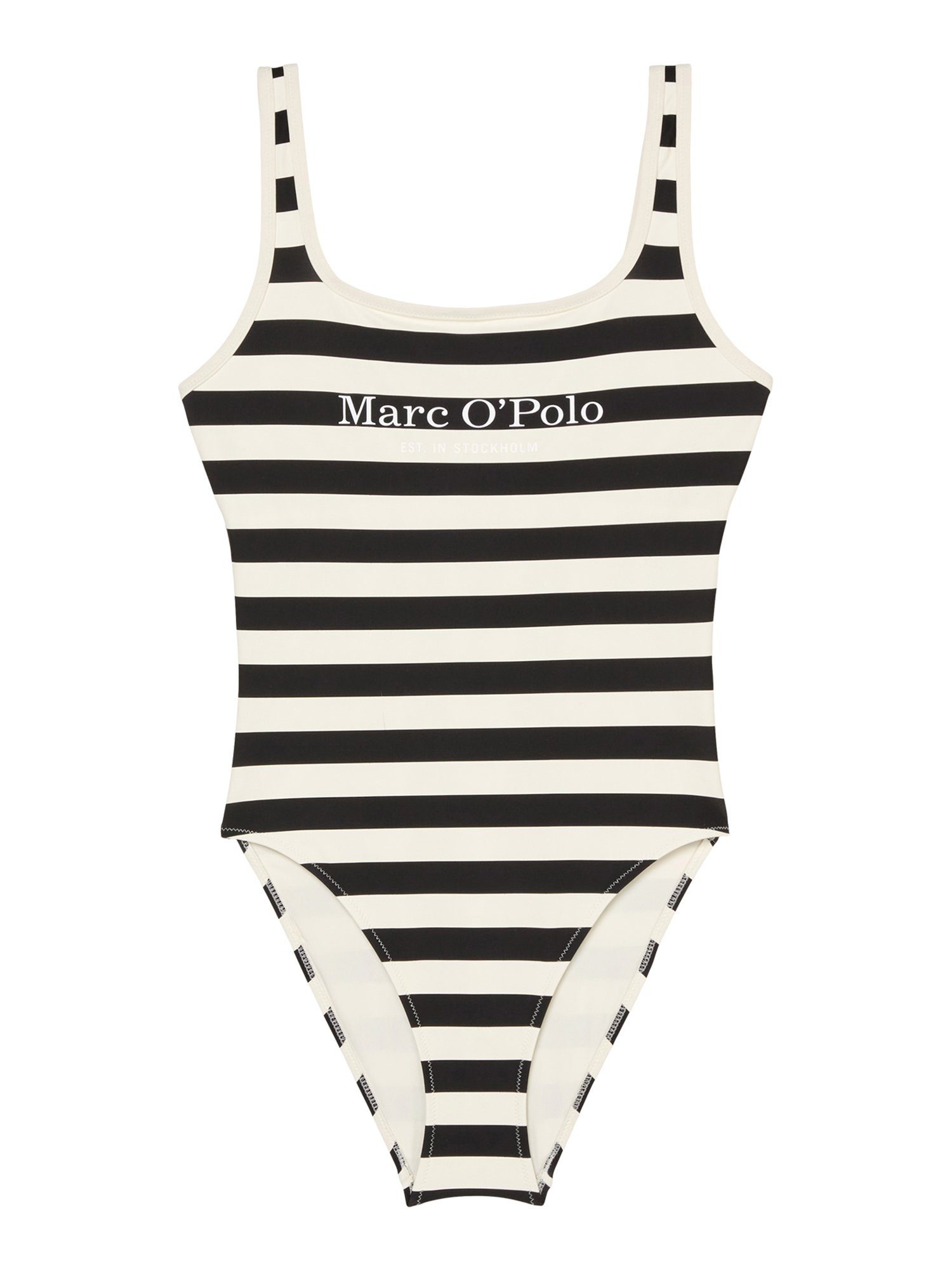 Marc O'Polo Badeanzug Ystad (Fine MOP Stripe) Bade-Anzug Schwimmen bauchweg