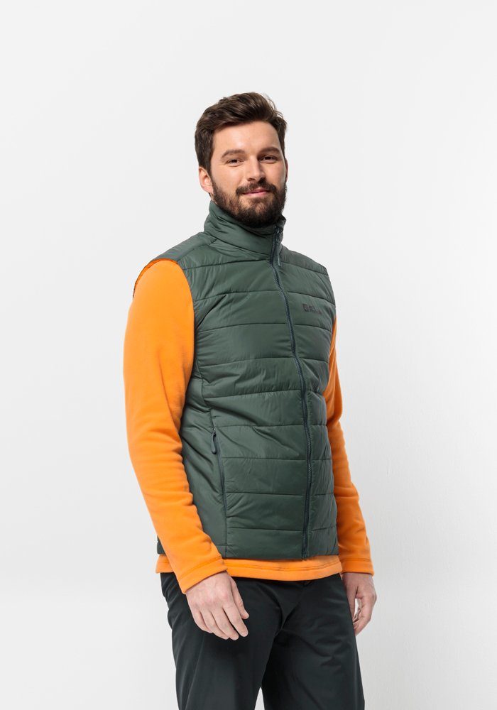 Jack Wolfskin Funktionsweste LAPAWA INS VEST M black-olive | Funktionswesten