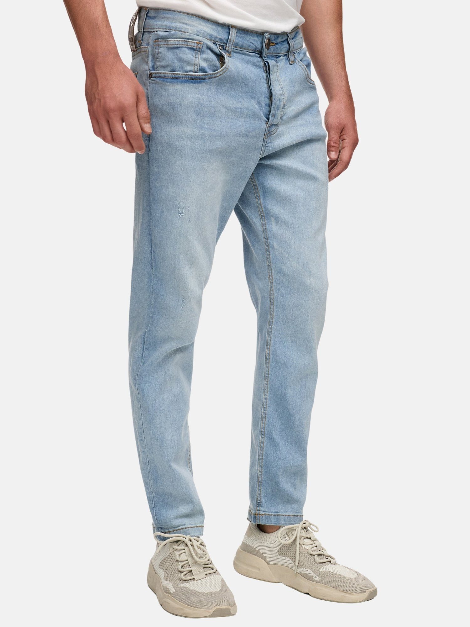 Tazzio Slim-fit-Jeans Denim A109 Stretch mit Elasthan - dezenten Destroyed-Details – Bild 4 von 5