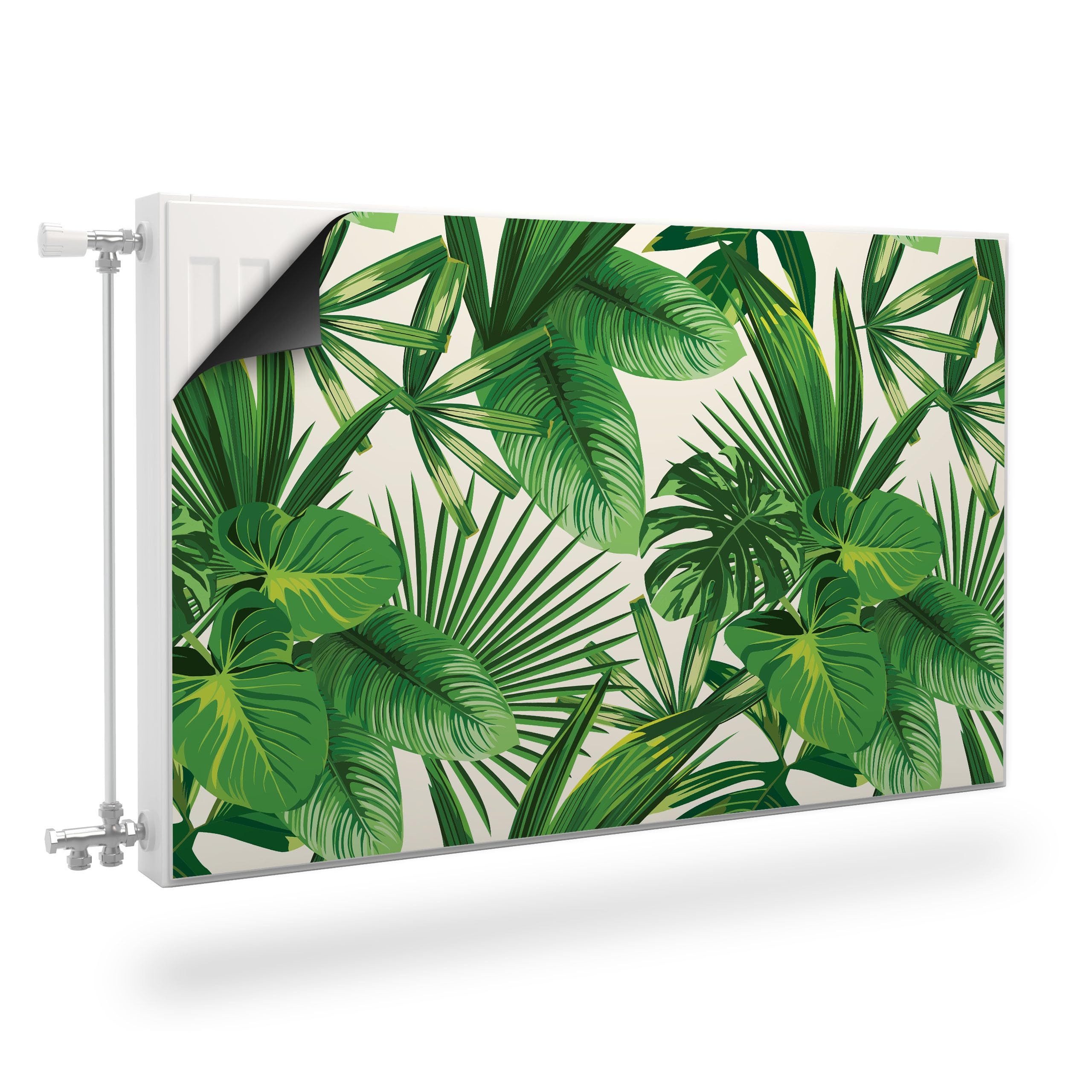 Muralo Magnetfolie Heizkörperverkleidung Tropische Blätter – Heizkörperabdeckung, 80x60 cm, abriebfest, abwischbar
