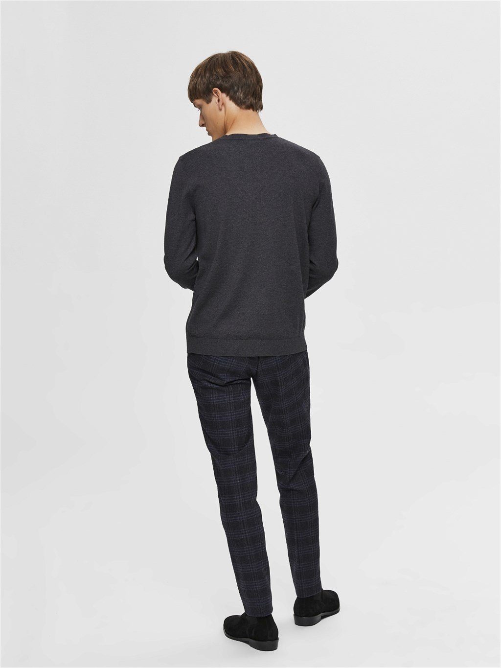 SELECTED HOMME Rundhalspullover Selected Homme Herren Strick-Pullover - SlhBerg Rundhals Pulli