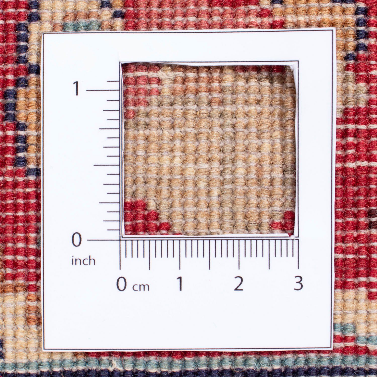 Wollteppich 130 x 10 Medaillon Rosso mm, rechteckig, Handgeknüpft cm, 83 scuro Höhe: Qaraja morgenland,