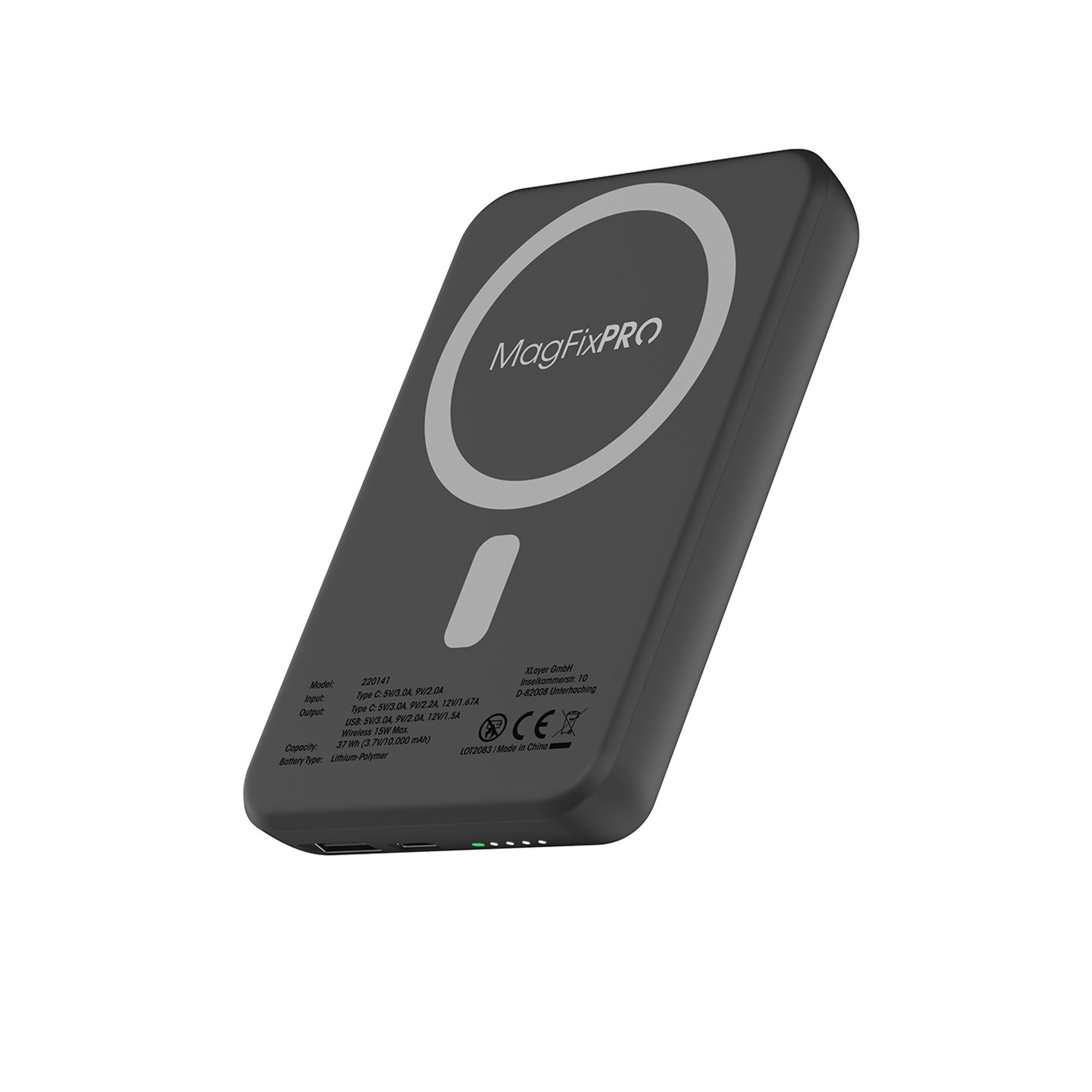XLAYER Powerbank MagFix Pro MagSafe 10000 mAh PD 20W USB-C Standby kompatibel Powerbank