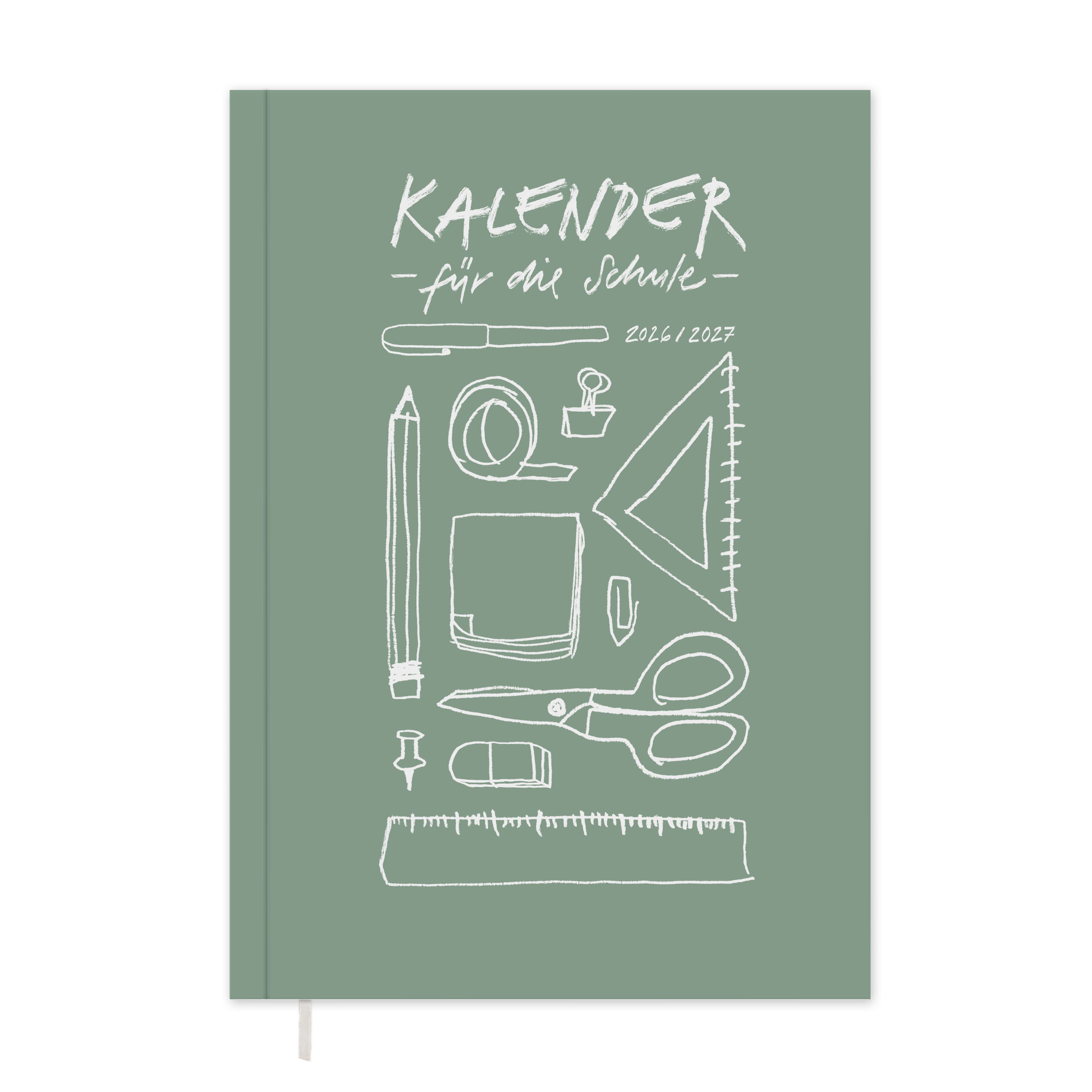 Eine der Guten Verlag Lehrerkalender Lehrerplaner 2026 2027 - A4, mint grün, 1 Doppelseite / Woche, Schuljahr 26/27, 224 S. Softcover, klimaneutral