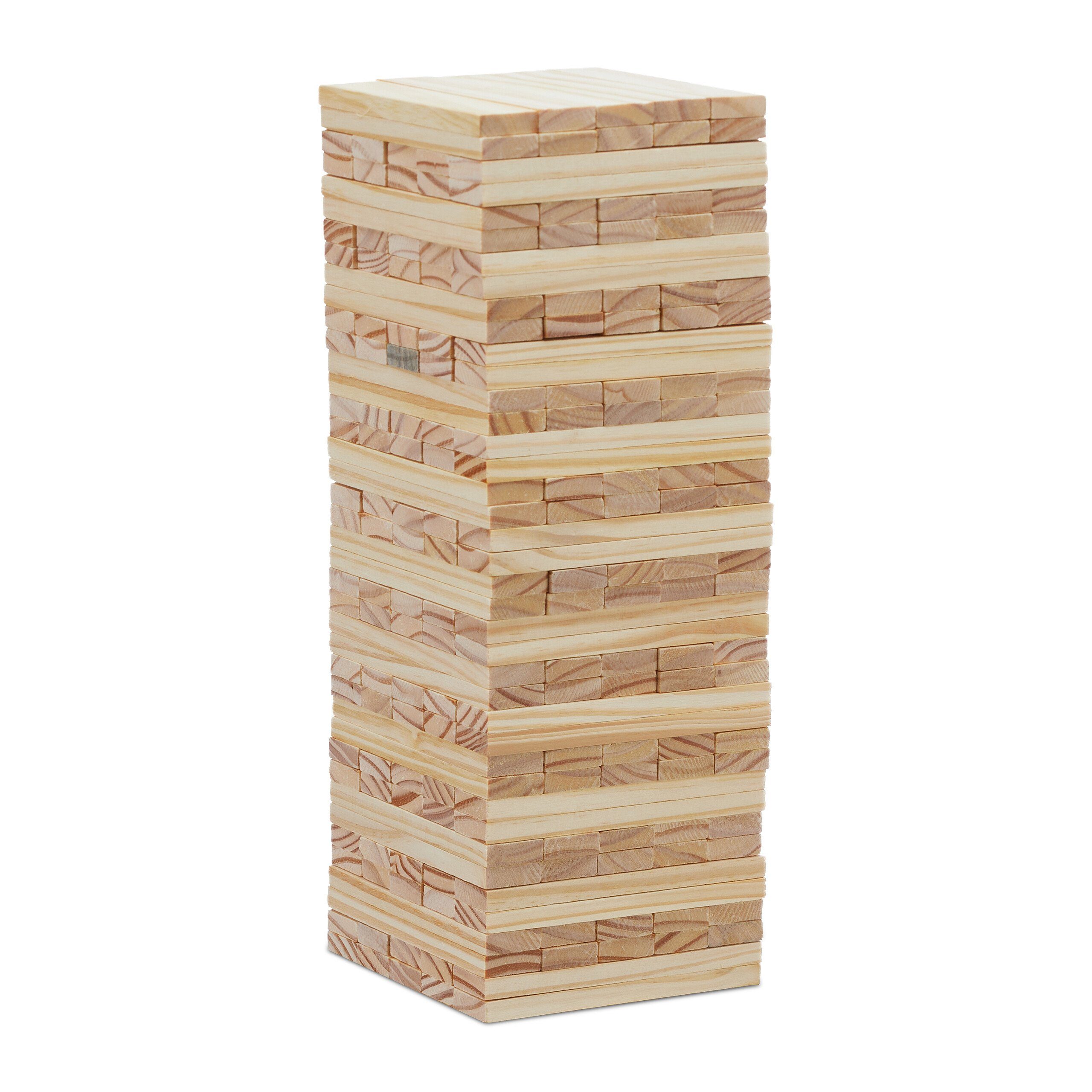 relaxdays Stapelspielzeug XL Wackelturm aus Holz