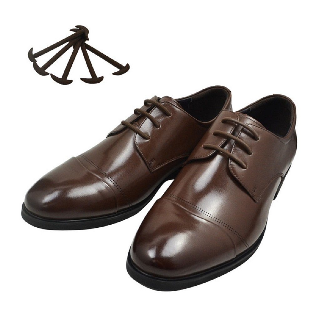 COOL-i ® Schnürsenkel, 12er Set Kreative Elastische Schnürsenkel - Bindenfrei für Lederschuhe