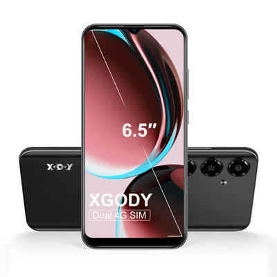 XGODY V50, 4G Quad Core,4 GB RAM+64 GB ROM Smartphone (16,76 cm/6.6 Zoll, 4 GB Speicherplatz, 15 MP Kamera, Face ID, Dual SIM GPS)