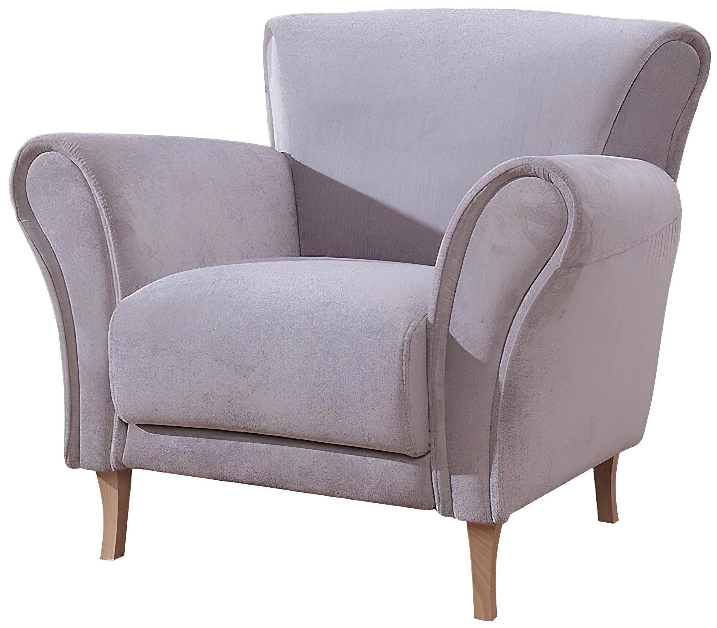 Xlmoebel Loungesessel Lila Samt Relax Sessel für gemütliche Lounge-Ecke im Wohnzimmer (Sessel), Hergestellt in Europa