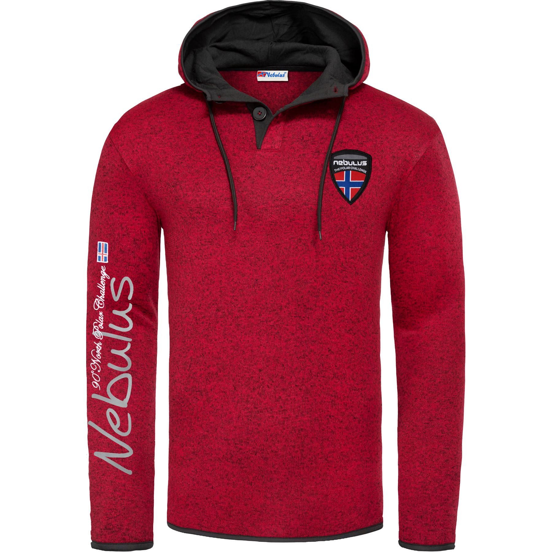 Nebulus Hoodie STITCH, P5050 - Herren, rot, S
