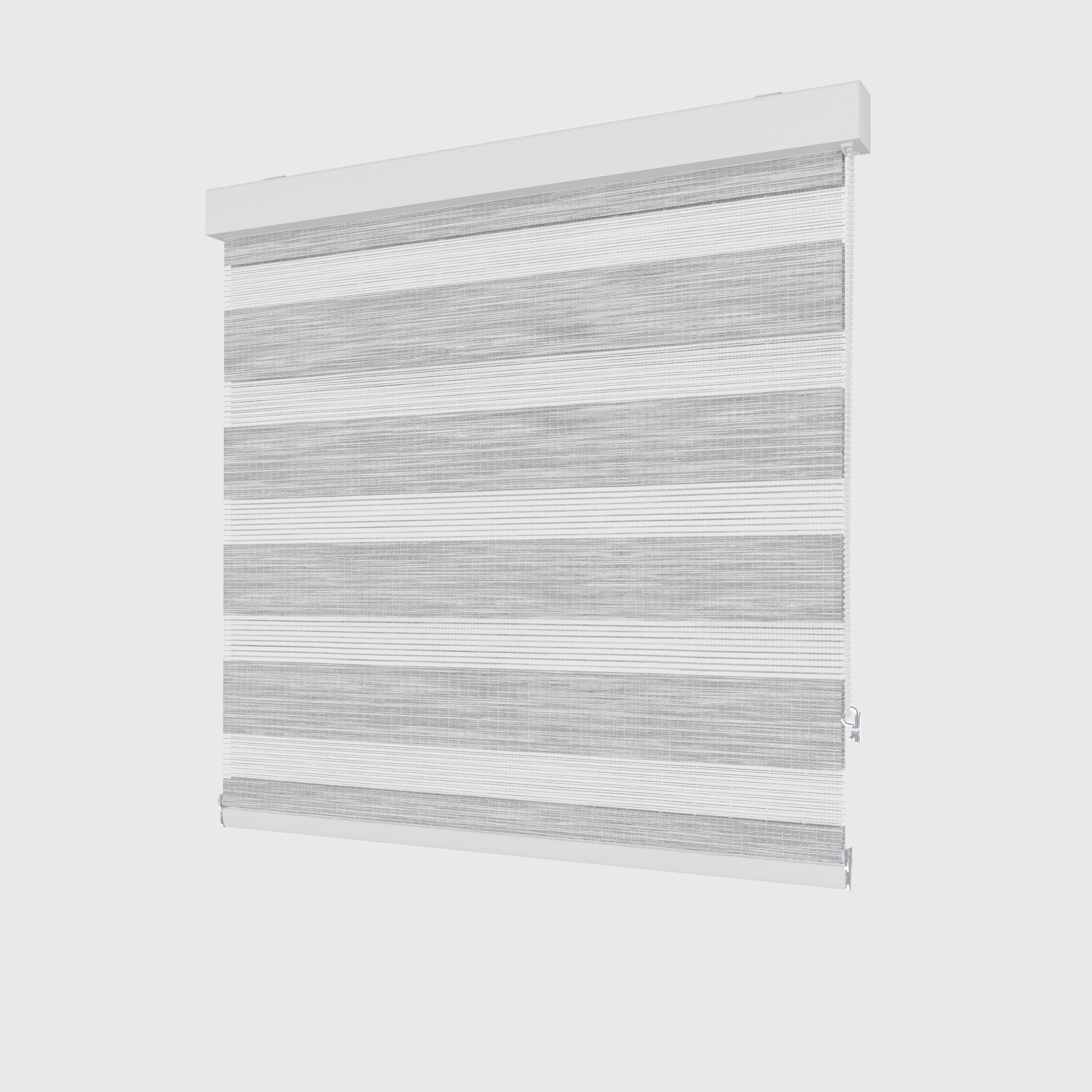 Doppelrollo Doppelrollo Alu-Kassette weiß Höhe 250 cm Sichtschutz Seitenzugrollo, Plisseeonline, Lichtschutz, Deckenmontage, Freihängend, Deckenmontage mit Clips, Robuste Alukassette und hochwertiger Polyesterstoff in weiß