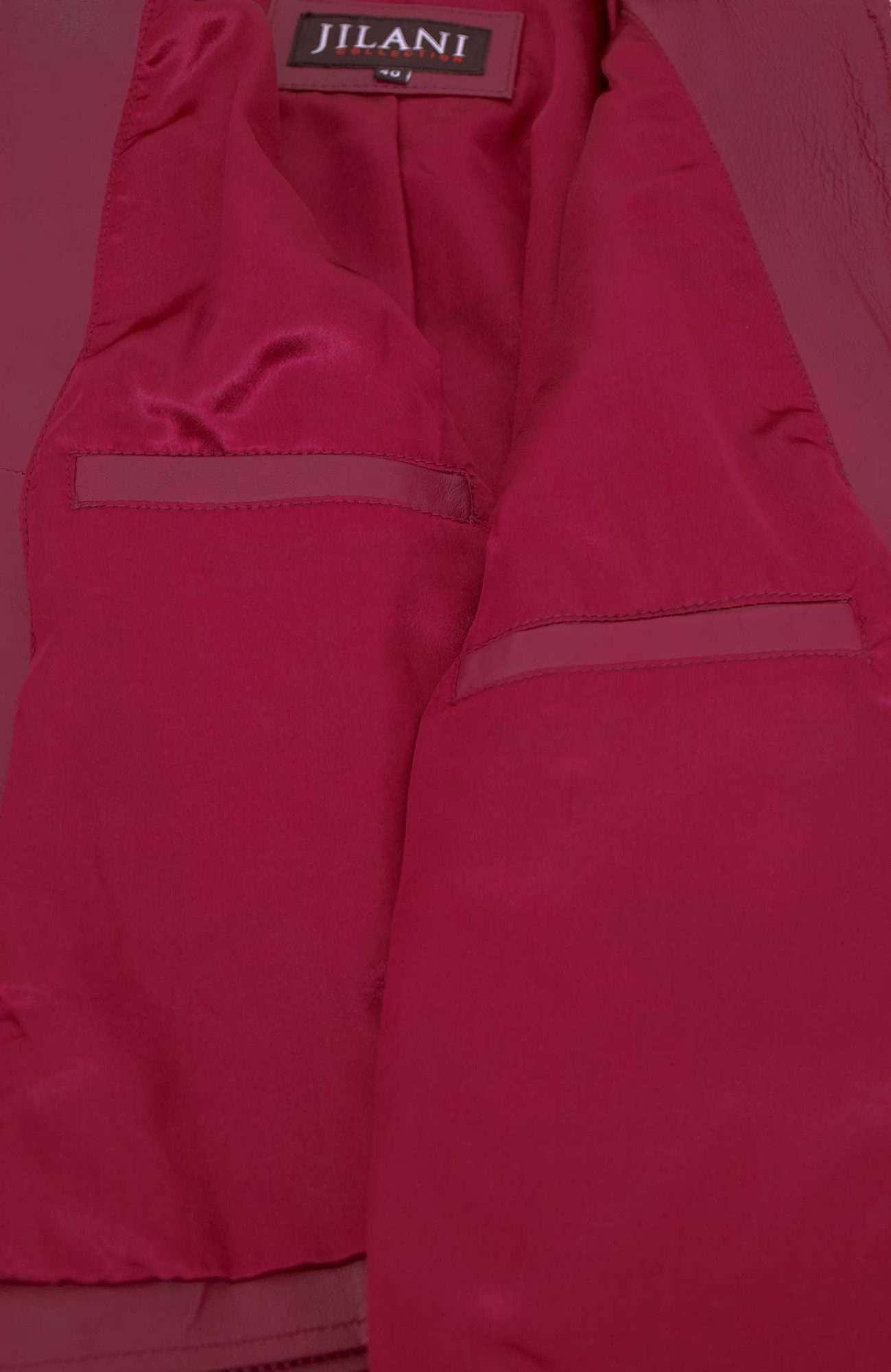 Jilani Lederjacke Elodi Jilani - Damen Lederjacke Lammnappa purple – Bild 5 von 5