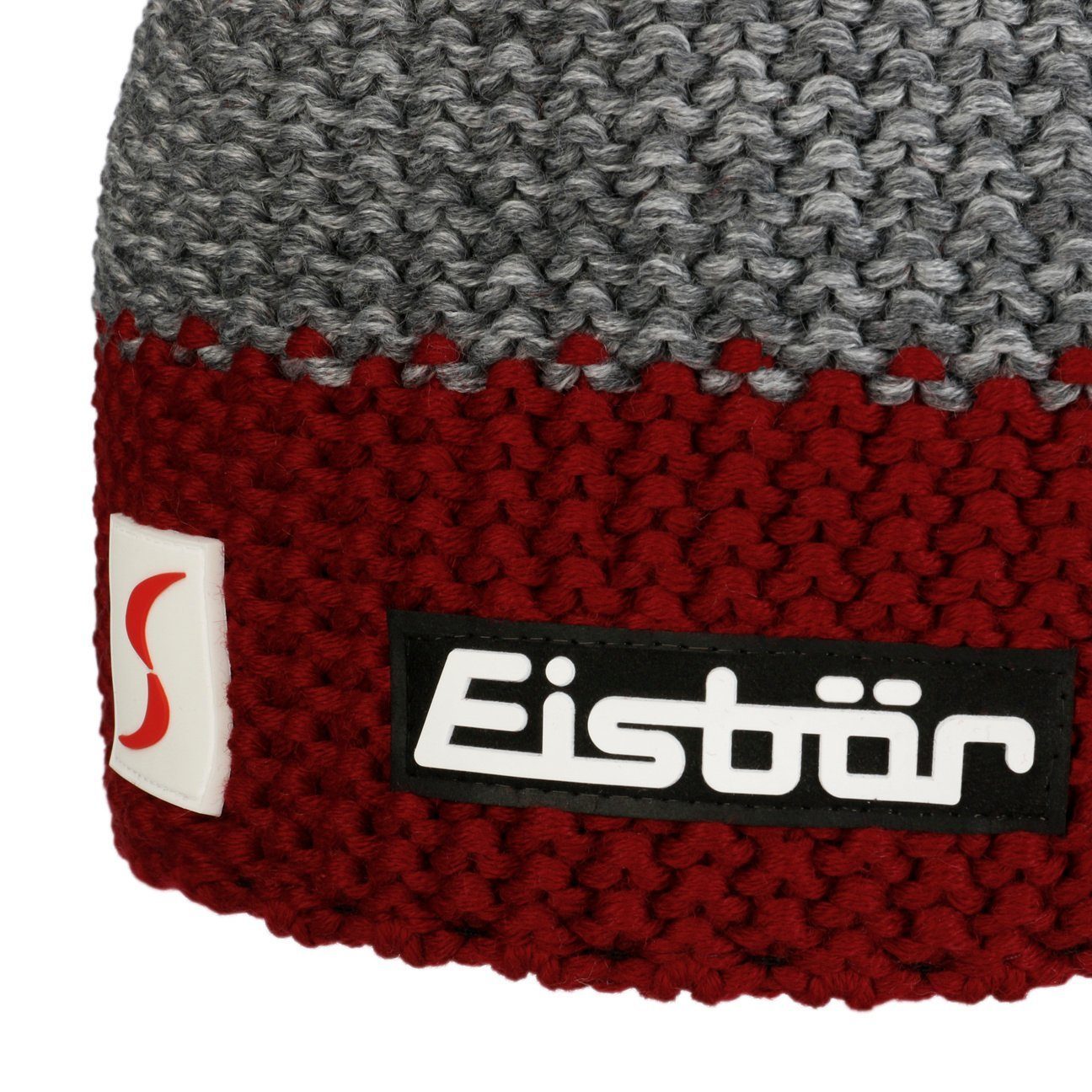 (1-St) in Beanie EU Futter, mit Bommelmütze the Made Eisbär rot