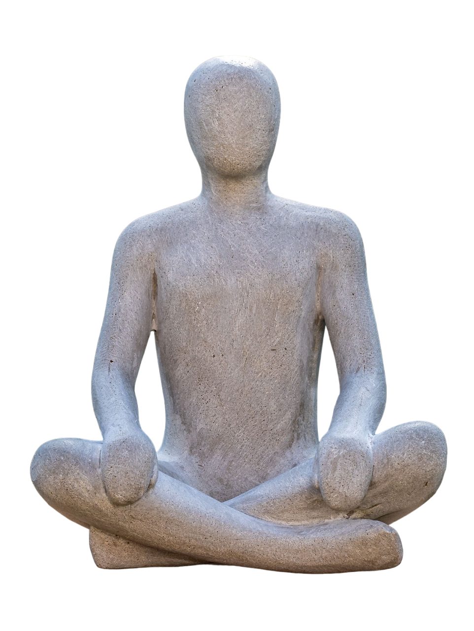Dekofigur IDYL Moderne Skulptur Figur Sandsteinguss "Sitting Man crossed legs"