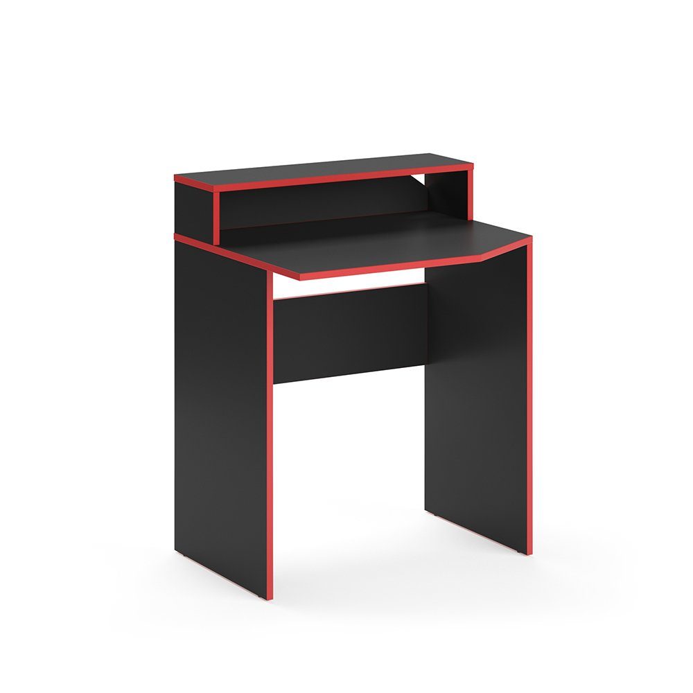 Rot Schreibtisch Computertisch Arbeitstisch KRON Kurz Vicco Schwarz