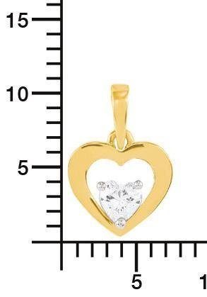 Zirkonia Halskette LIEBE, Schmuck Geschenk mit Kette Anhänger Amor 2014399, Herz mit