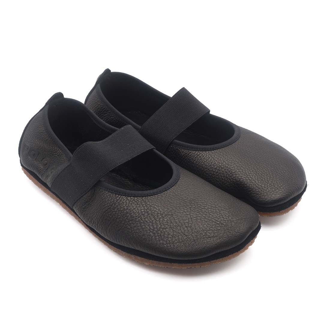 POLOLO Barfuß Ballerina Kaya, Damen Barfußschuh aus natürlich gegerbtem Leder