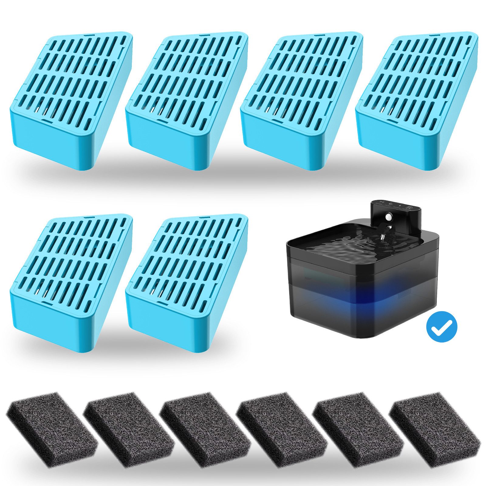 BlingBin Trinkbrunnen 6 Stück Kohlefilter Katzenbrunnen Filter Katzen Ersat günstig online kaufen