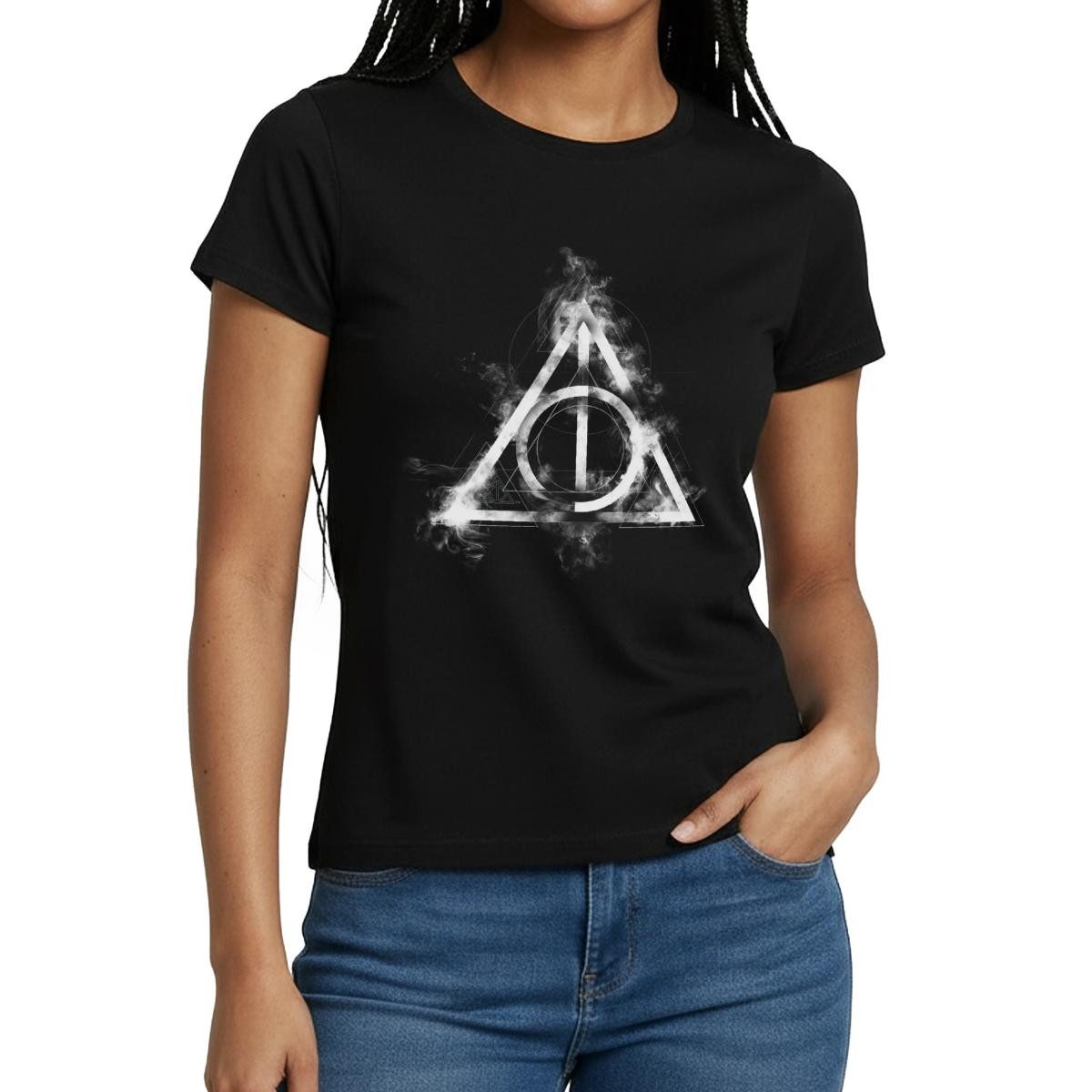 Spreadshirt T-Shirt Harry Potter Teil 7 Symbol Frauen T-Shirt (1-tlg)