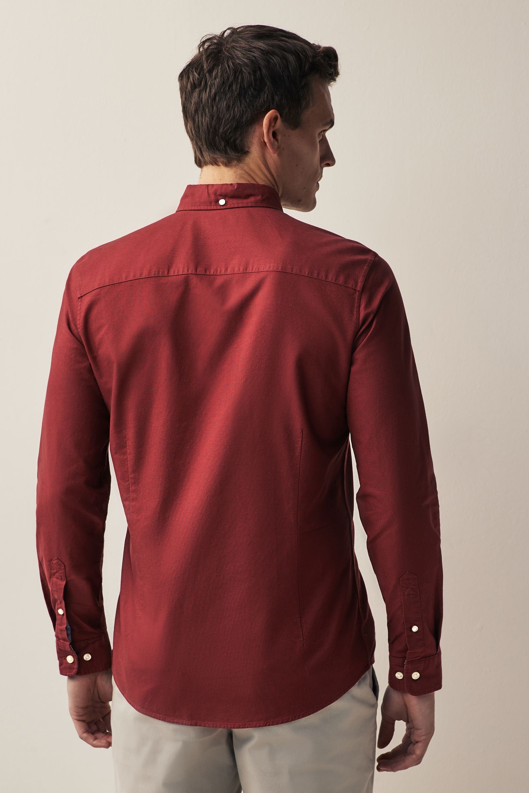 Next Langarmhemd Langärmeliges Oxfordhemd im Slim günstig online kaufen