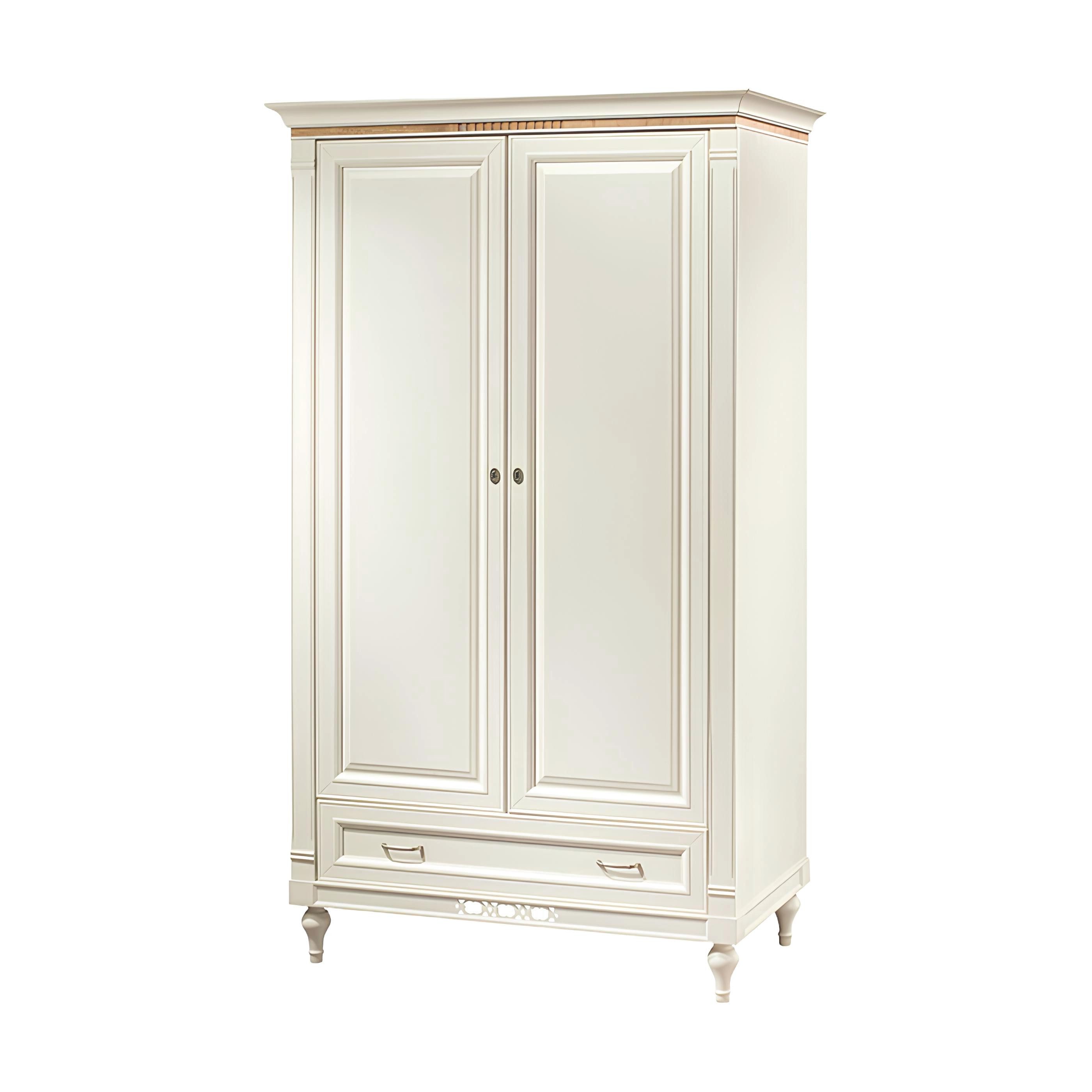Xlmoebel Kleiderschrank Klassischer Holzschrank FL-D2 mit viel Stauraum und zeitlosem Design (1-St., Model Florenz FL-D2) Hergestellt in Europa