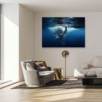 ArtMind XXL-Wandbild DIVING GIANT, Premium Wandbilder als gerahmte Leinwand in verschiedenen Größen