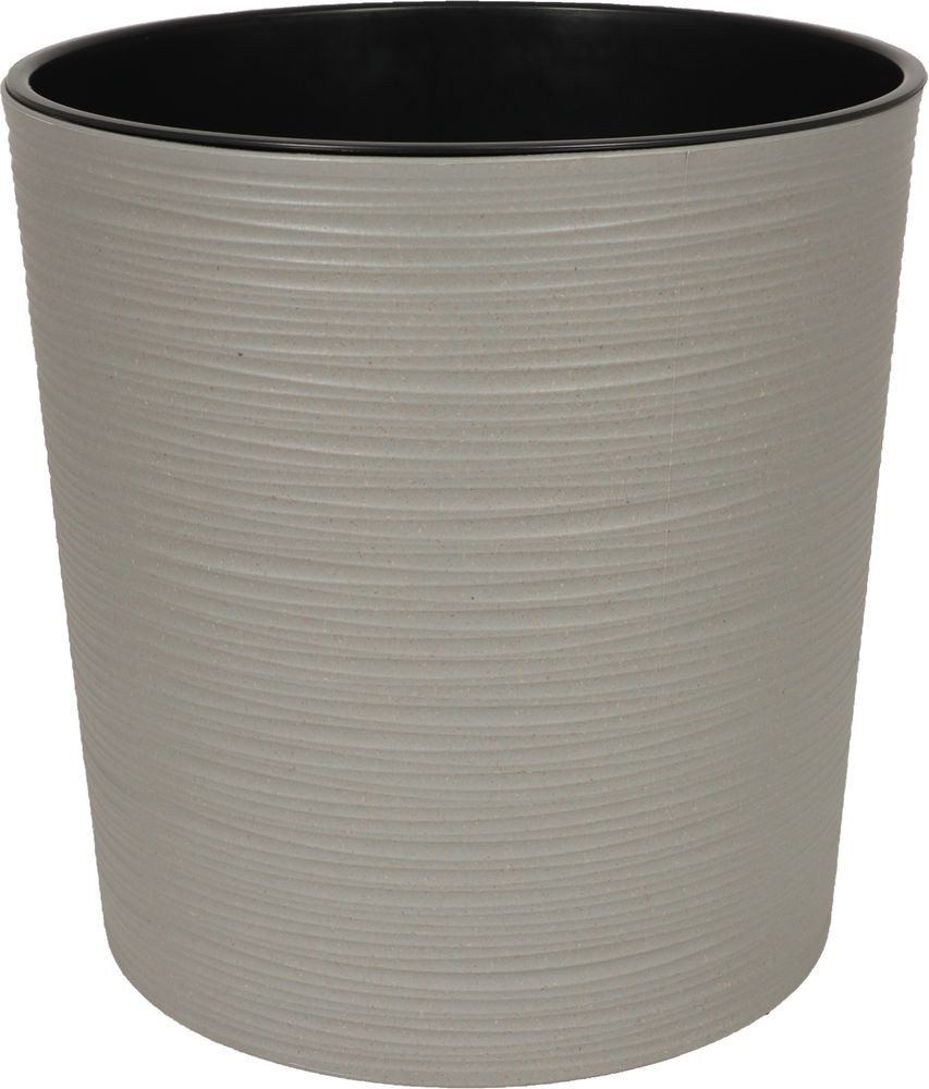 Heimwerkercenter Übertopf MePla - Kübel Malwa Strip ECO -ø19cm - grau