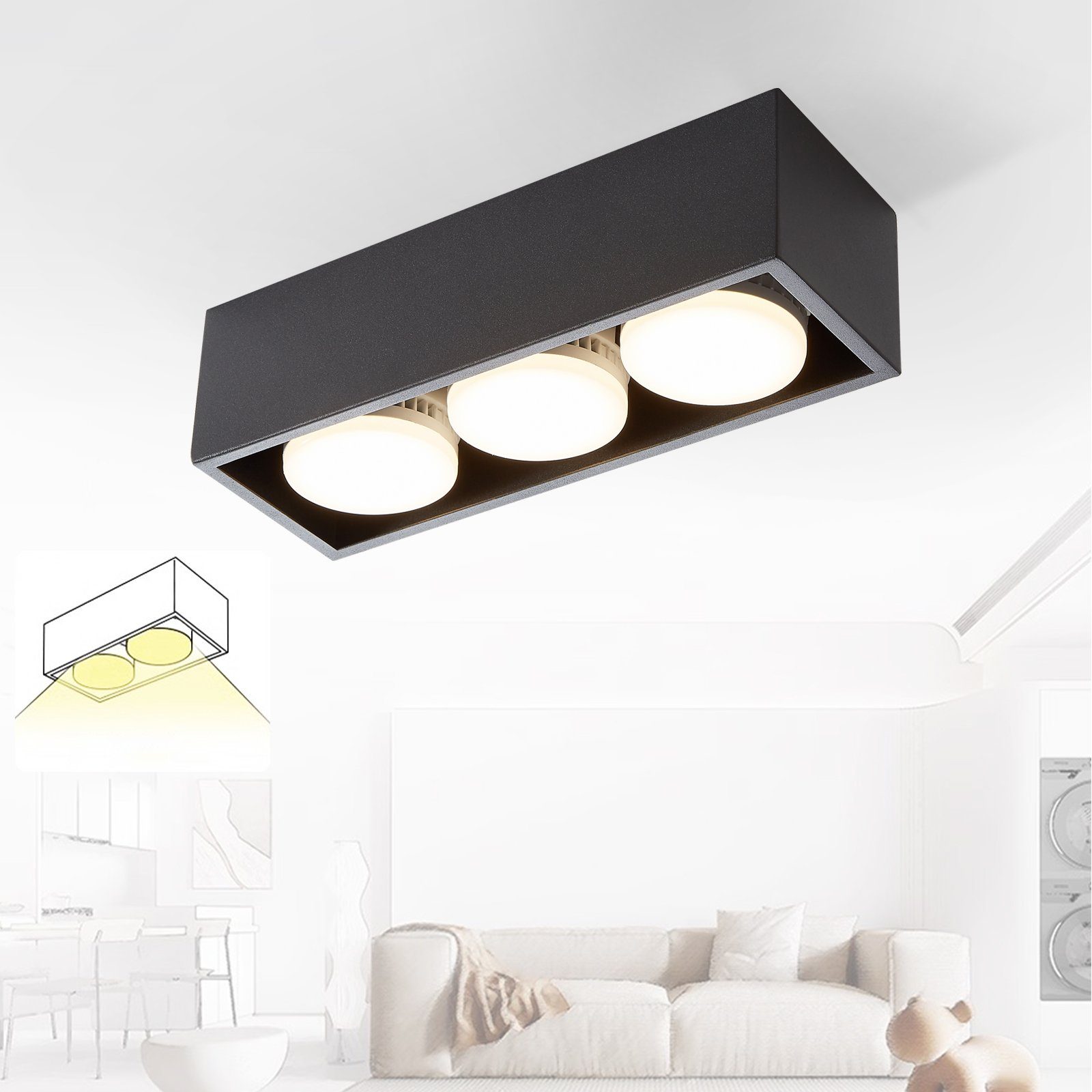 Nettlife LED Deckenstrahler Weiß Aufbau Aufputz günstig online kaufen