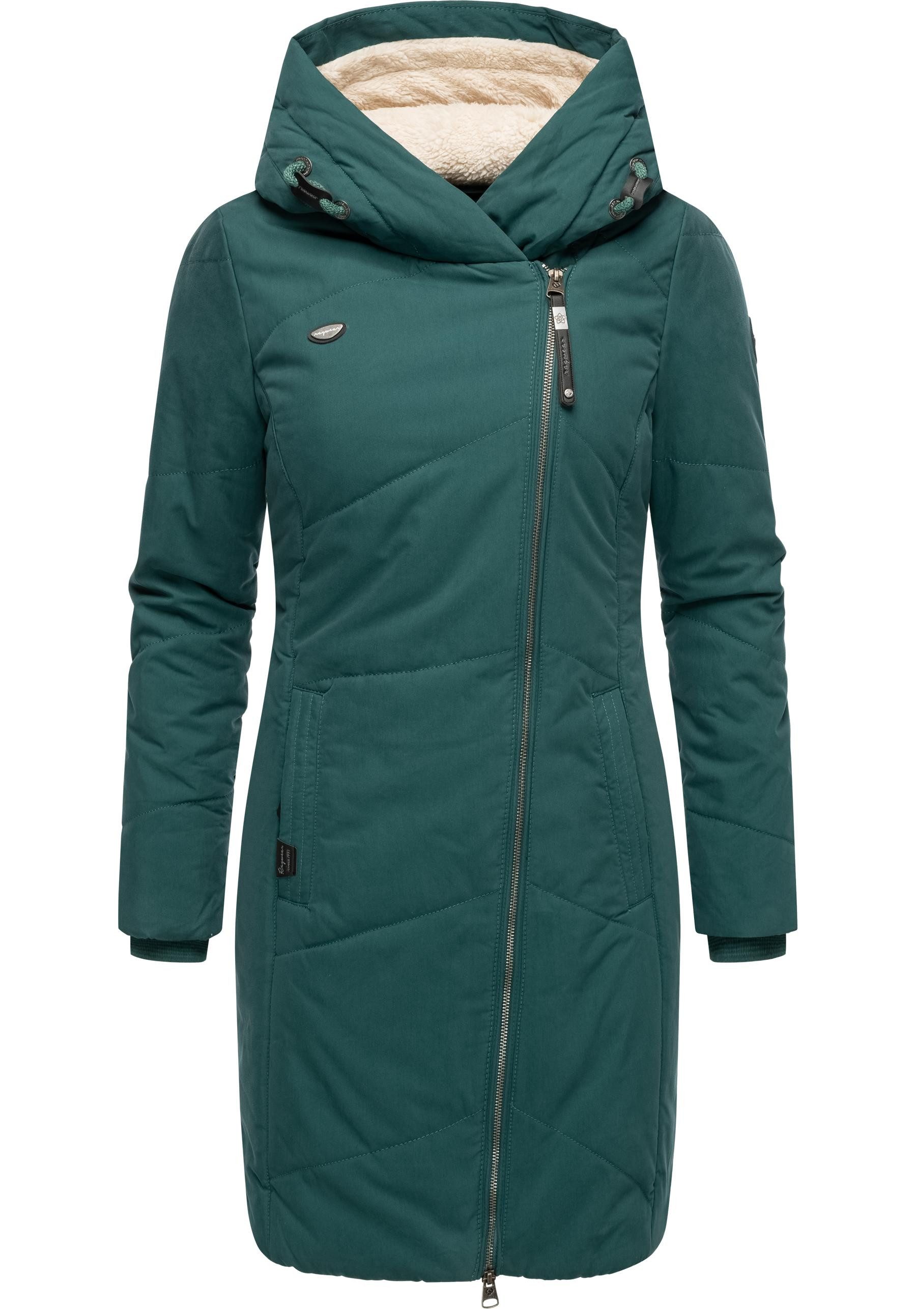 Ragwear Wintermantel Gordon Long gesteppter Winterparka mit asymmetrischem Kragen – Bild 4 von 5