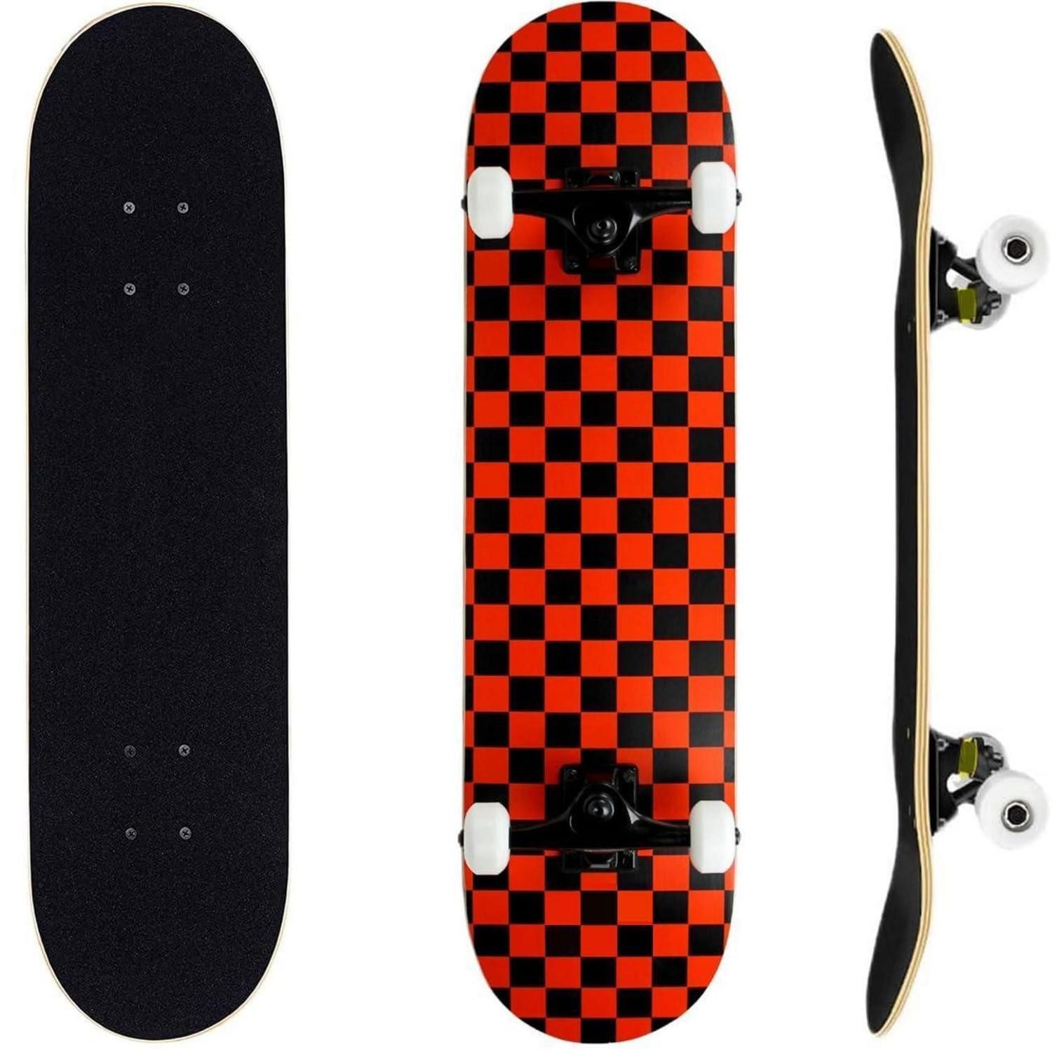 LuxusKollektion Skateboard Skateboard 31x8 Zoll Komplettboard Ahorn-Deck