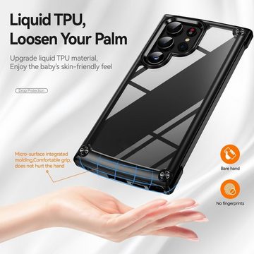 Wigento Handyhülle Für Samsung Galaxy S24 Ultra Schock TPU / PC verstärkte Ränder Hülle