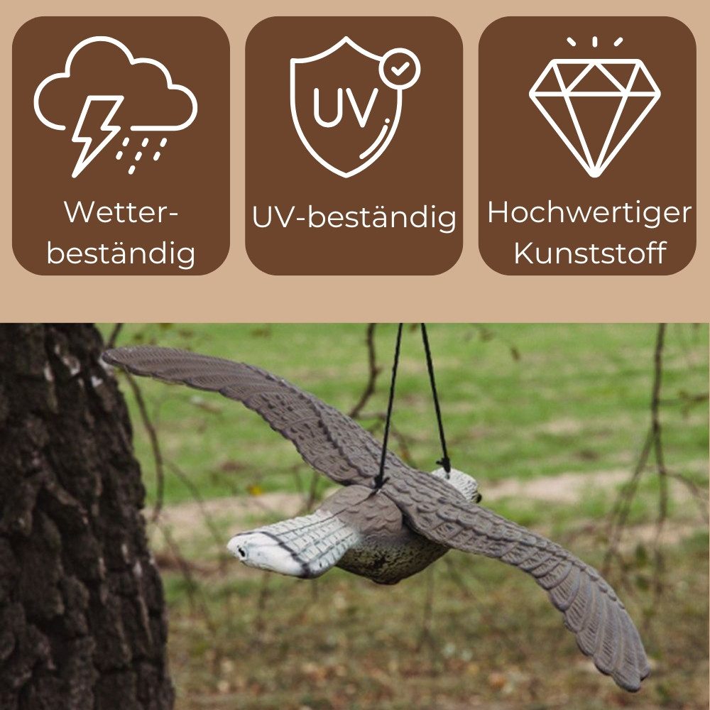 GarPet Vogel-Schreck Taubenabwehr Vogelabwehr Falken Attrappe fliegend Taubenschreck Balkon – Bild 3 von 5