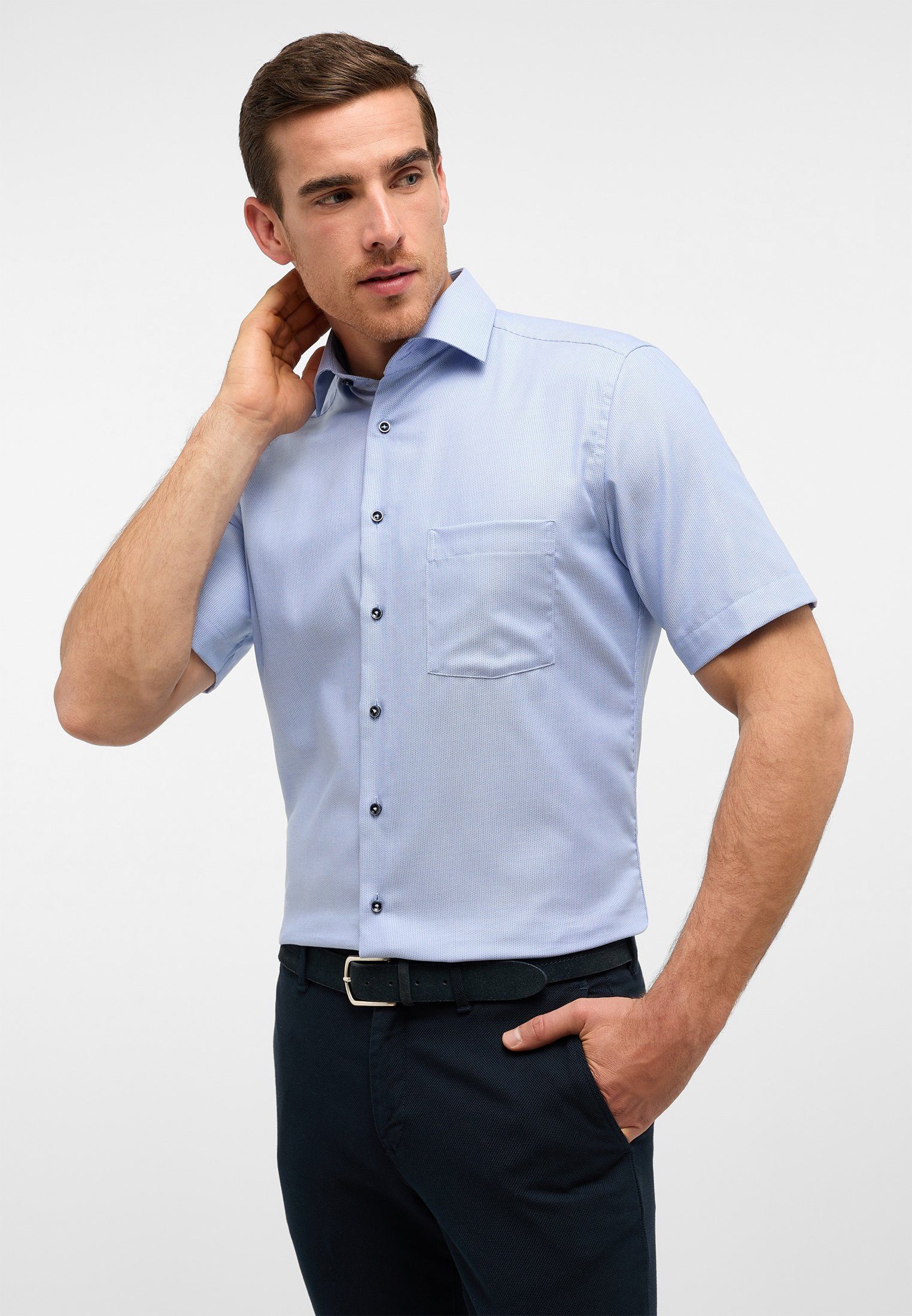 Eterna Kurzarmhemd MODERN FIT NON IRON günstig online kaufen
