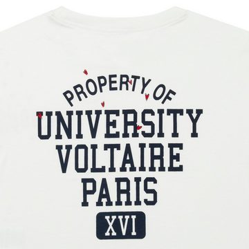 ZADIG & VOLTAIRE Kurzarmshirt Zadig & Voltaire T-Shirt in off-white mit College Print