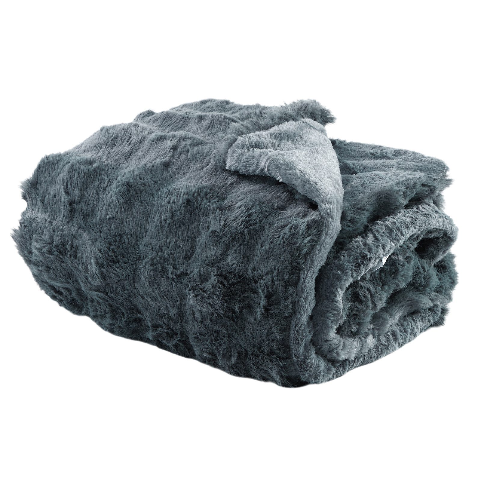 Wohndecke Kuscheldecke Kaninchen Warme Weiche Doppelseitig Decke Couch Bett Sofa, LMaxhome, (1St)750G/M² Cozy Kunstfell Überwurfdecke Schlafzimmer Büro Wohnzimm – Bild 2 von 5