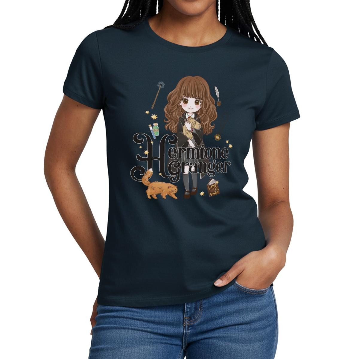 Spreadshirt T-Shirt Harry Potter Hermine Granger Chibi Frauen T-Shirt (1-tlg)