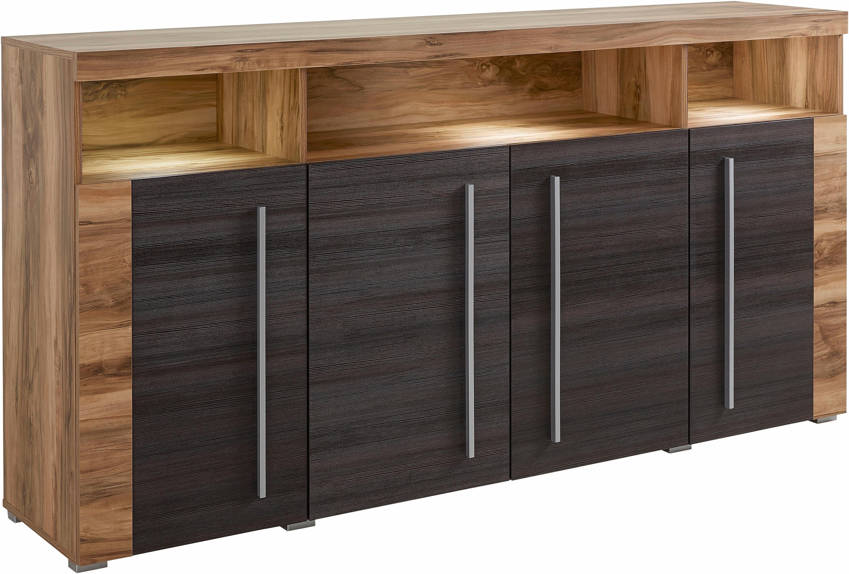 OTTO home Sideboard Roger,Breite 182cm, stilvolle Schrank mit 4 Türen, Kommode mit viel Stauraum, Einlegeböden verstellbar