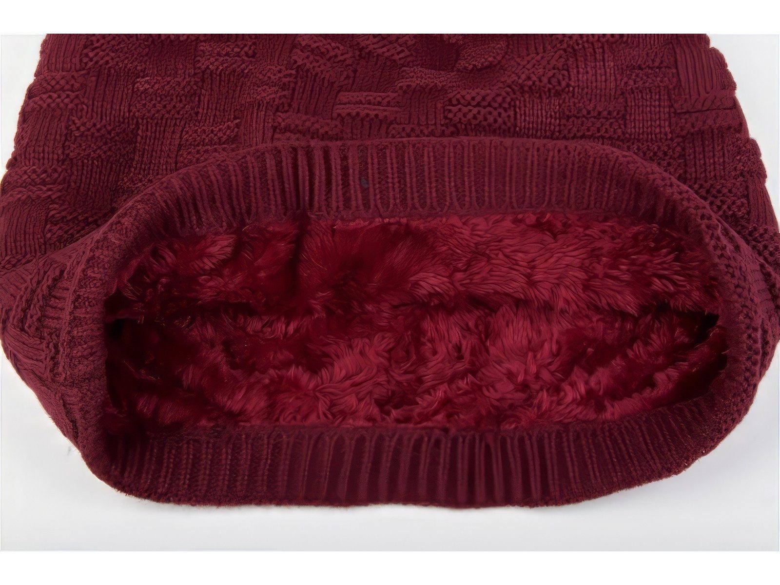 styleBREAKER Strickmütze Feinstrick Beanie mit Flecht Muster und Teddyfleece (1-St)