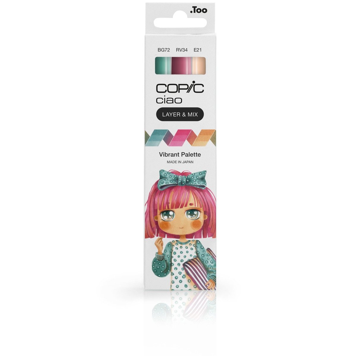 COPIC Copic Marker Copic Marker Set Ciao LAYER&MIX Vibrant Palette 3 Stück Faltschachtel