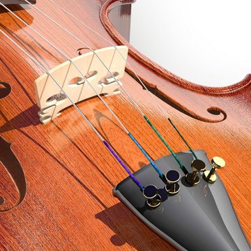 kwmobile Saiten, für Violine 4 Saiten-Set - Satz Geigensaiten für 4/4 Geige und elektrische Violine - Violinensaiten mit Beschriftung - 4x Saite aus Aluminium-Magnesium