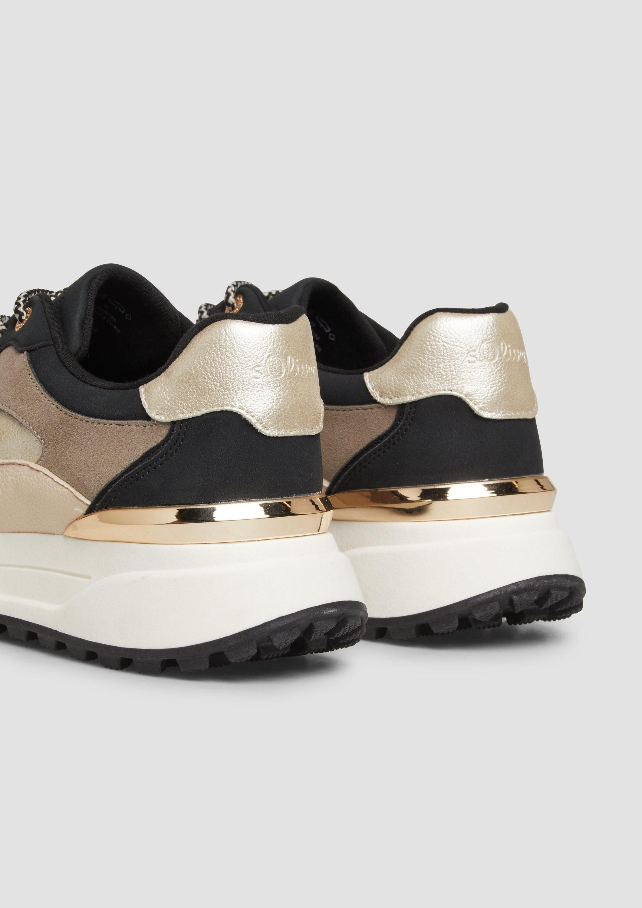 s.Oliver Sneakers Sneaker Sneaker in Leder-Optik mit Artwork günstig online kaufen