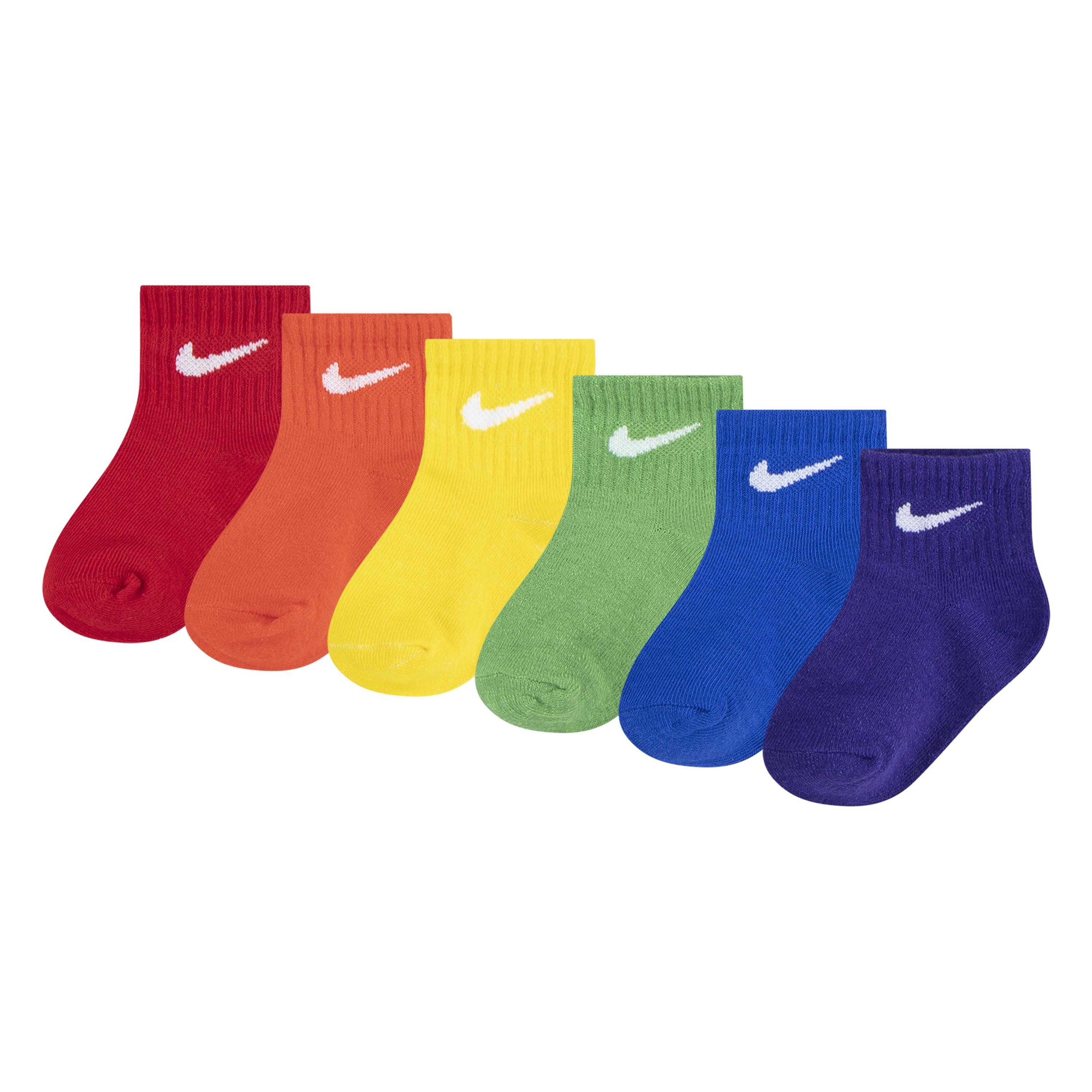 Nike Sportswear Socken NHN SWOOSH 6PK INFANT ANKLE SO (6-Paar) für Babys, 6er-Set, weiches, elastisches Material, elastischer Bund
