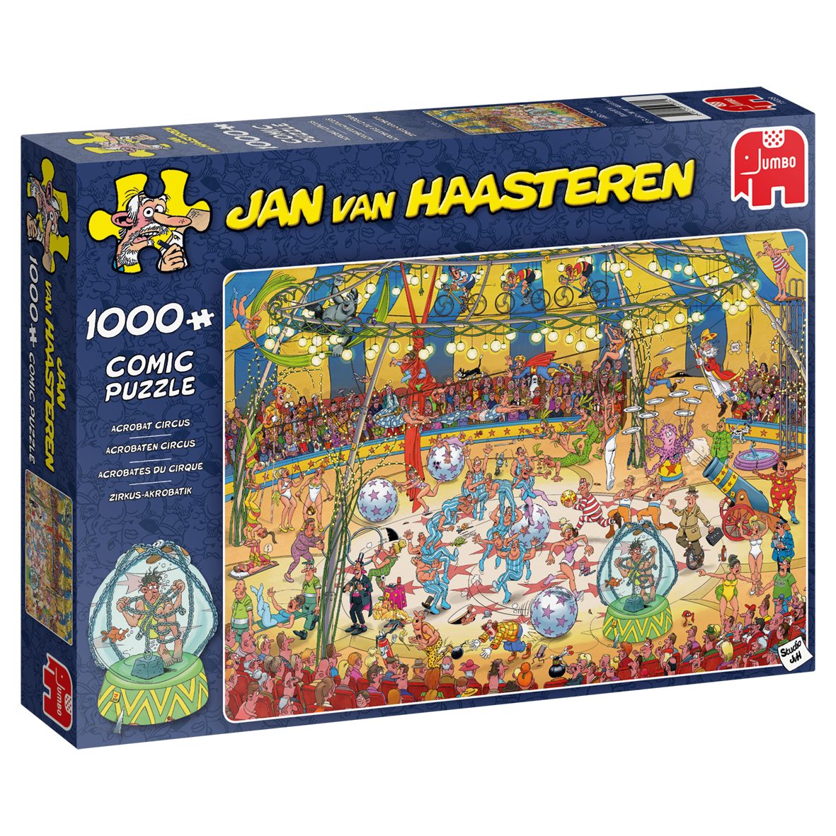 Jumbo Spiele Puzzle 19089 Jan van Haasteren Zirkus-Akrobatik, 1000 Puzzleteile | Puzzle