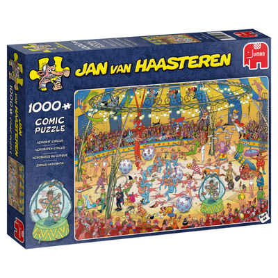 Jumbo Spiele Puzzle 19089 Jan van Haasteren Zirkus-Akrobatik, 1000 Puzzleteile