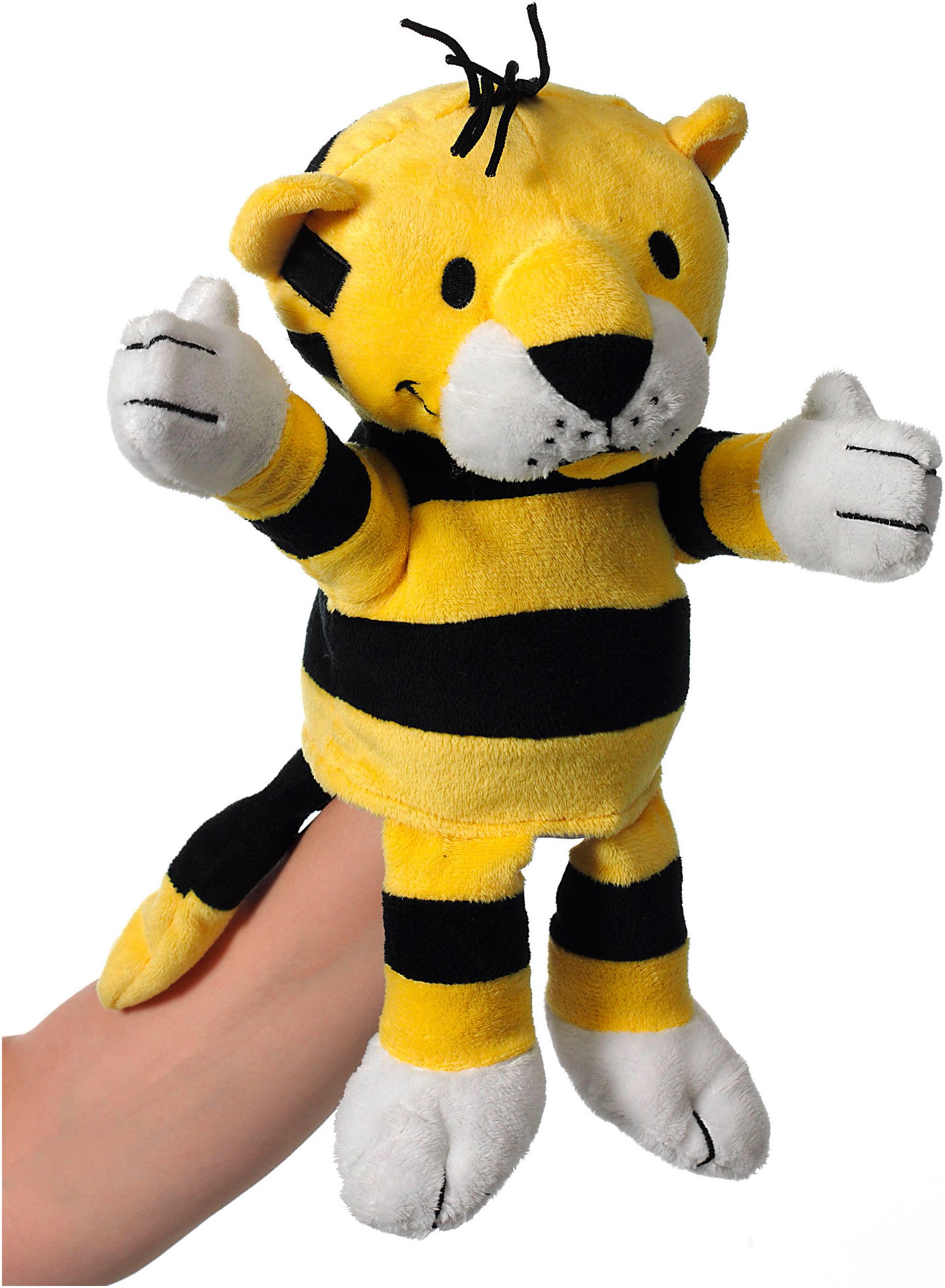 Heunec® Handpuppe JANOSCH, Kleiner Tiger, 22 cm, enthält recyceltes Material